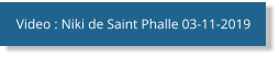 Video : Niki de Saint Phalle 03-11-2019