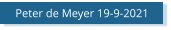 Peter de Meyer 19-9-2021