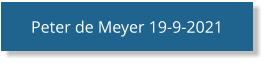 Peter de Meyer 19-9-2021