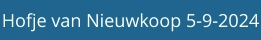 Hofje van Nieuwkoop 5-9-2024